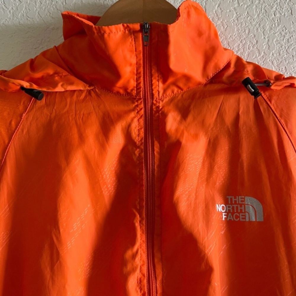 The North Face Orange Lightweight Nylon Windbreaker Packable Jacket Size XXL - Picture 2 of 15